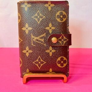 Louis Vuitton the Kisslock Brown Monograms Wallet